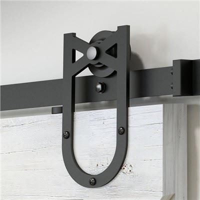 Quincaillerie pour porte de grange coulissante en bois