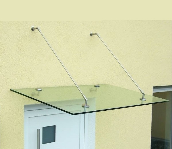 Auvent de pluie en verre